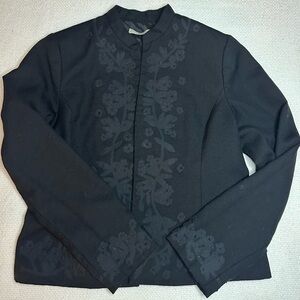 Liz Claiborne Black Floral Women's Blazer Size 10